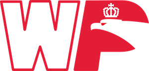 Logo Wojska Polskiego. Stylizowane litery W i P. W literę P wkomponowana głowa orła